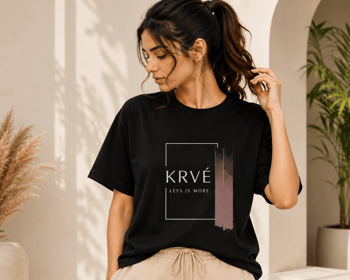 KRVE Less Is More Oversized Women’s Tee view 1