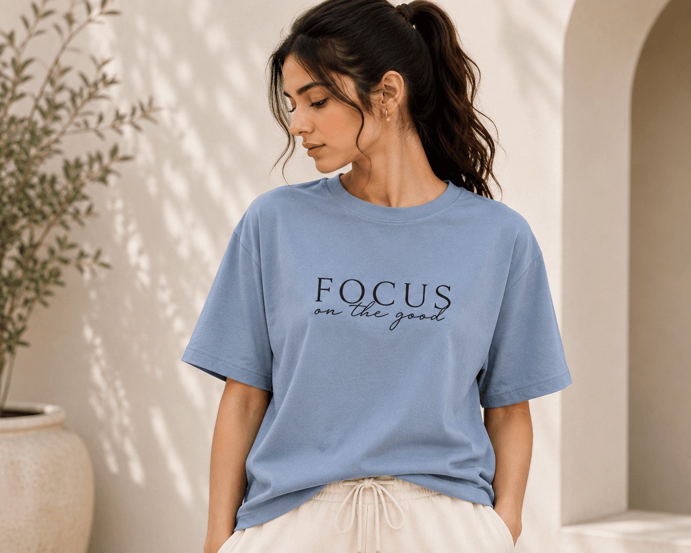 KRVE Focus On The Good Oversized Women’s Tee view 1